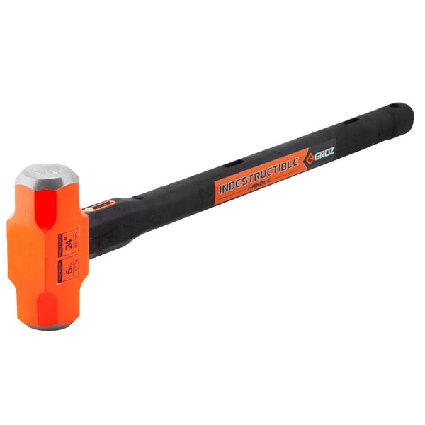 Heavy Duty 6-Pound Sledge Hammer - 24-Inch Indestructible Handle