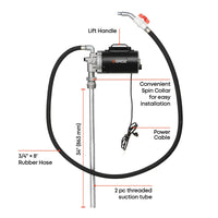 Heavy Duty 115V AC Powered Electrical Oil Pump, High Flow, 8 GPM