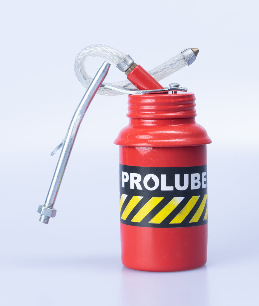 PROLUBE Steel Pistol Type Oil Can, Rigid and Flexible Spout, No Base