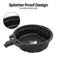 Oil Drain Pan, 4.25 Gallon (16 Liter) Capacity, with Spout Cap