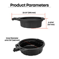 Oil Drain Pan, 4.25 Gallon (16 Liter) Capacity, with Spout Cap