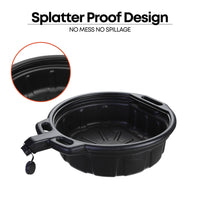 Oil Drain Pan, 2 Gallon Capacity, with Spout Cap