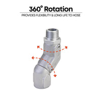 Dual Plane Fuel Nozzle Swivel, 1" NPT